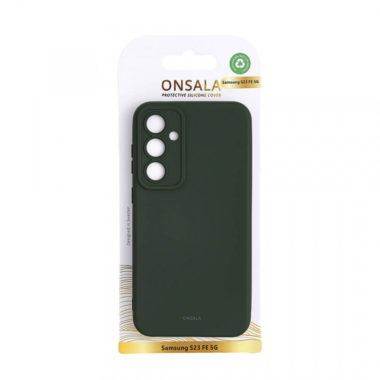 Onsala Phone Case with Silicone Feel Olive Green - Samsung S23 FE 5G
