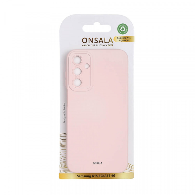 Onsala Phone Case with Silicone Feel Chalk Pink - Samsung A15 5G/A15 4G Onsala Phone Case with Silicone Feel Chalk Pink - Samsung A15 5G/A15 4G