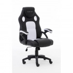 Raptor Gaming Chair GS-40 Compact PU & Fabric Black/White Raptor Gaming Chair GS-40 Compact PU & Fabric Black/White