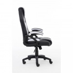 Raptor Gaming Chair GS-40 Compact PU & Fabric Black/White Raptor Gaming Chair GS-40 Compact PU & Fabric Black/White