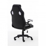 Raptor Gaming Chair GS-40 Compact PU & Fabric Black/White Raptor Gaming Chair GS-40 Compact PU & Fabric Black/White