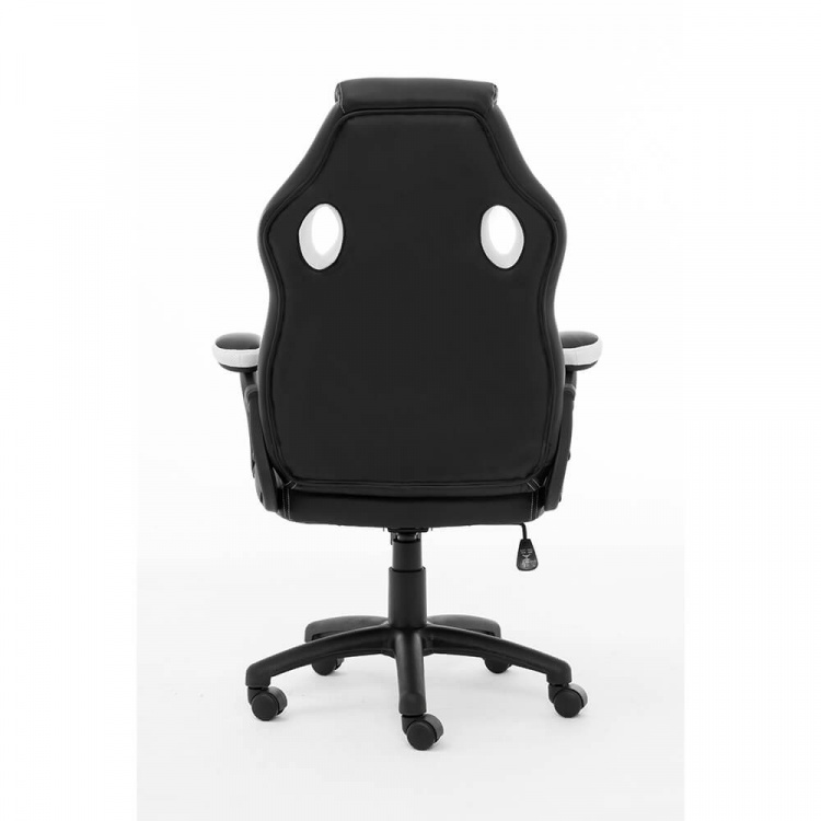 Raptor Gaming Chair GS-40 Compact PU & Fabric Black/White Raptor Gaming Chair GS-40 Compact PU & Fabric Black/White
