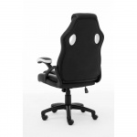 Raptor Gaming Chair GS-40 Compact PU & Fabric Black/White Raptor Gaming Chair GS-40 Compact PU & Fabric Black/White