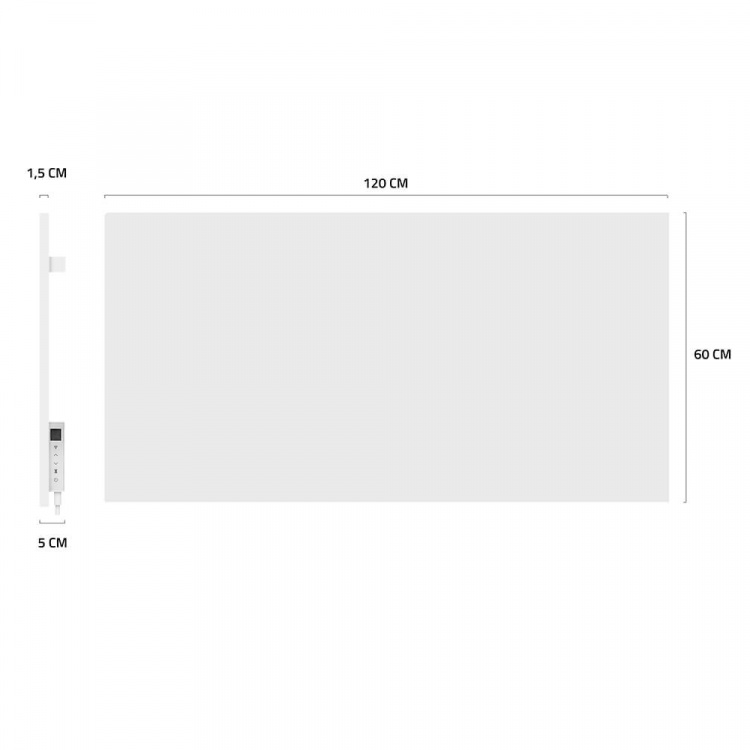 Hombli Smart Infrared Heater Metal Panel 700w White