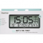 Hama Wall Clock Digital Jumbo Radio Synchronized Black
