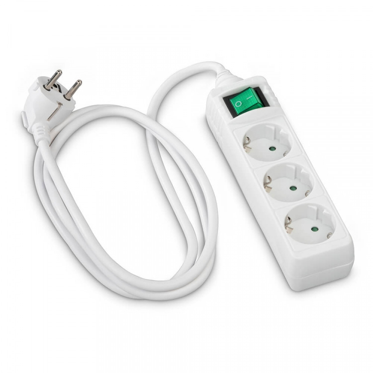 Hama Power Strip 3-way Switch White 3.0m Hama Power Strip 3-way Switch White 3.0m