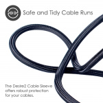 Desire2 Deskmate Cable Sheath 4m Velcro Closing Black