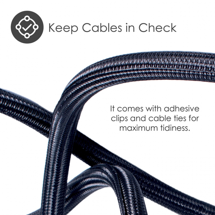 Desire2 Deskmate Cable Sheath 4m Velcro Closing Black Desire2 Deskmate Cable Sheath 4m Velcro Closing Black