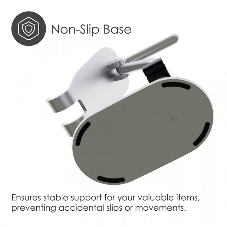 Desire2 Headphone Stand and Cell Phone Holder Silver