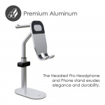 Desire2 Headphone Stand and Cell Phone Holder Silver