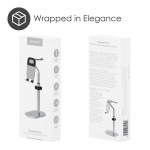 Desire2 Headphone Stand and Cell Phone Holder Silver