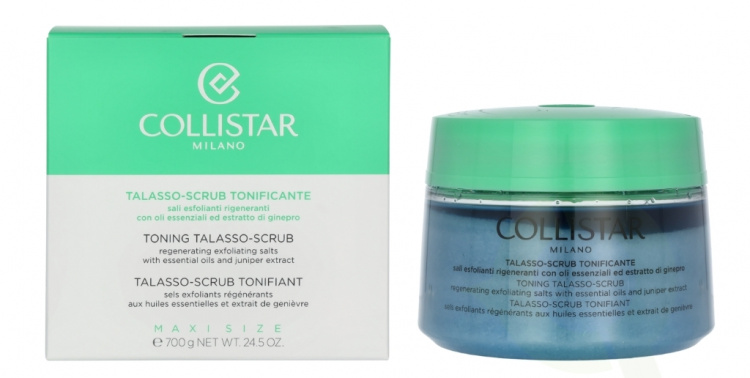 Collistar Toning Talasso Scrub 700 gr Regenerating Exfoliating Salts With Essential Oil sand Juniper Extract