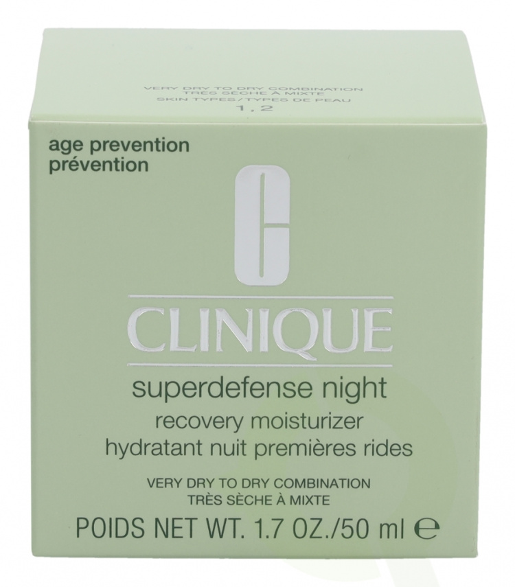Clinique Superdefense Night Recovery Moisturizer 50 ml Very Dry to Dry Combination 1,2