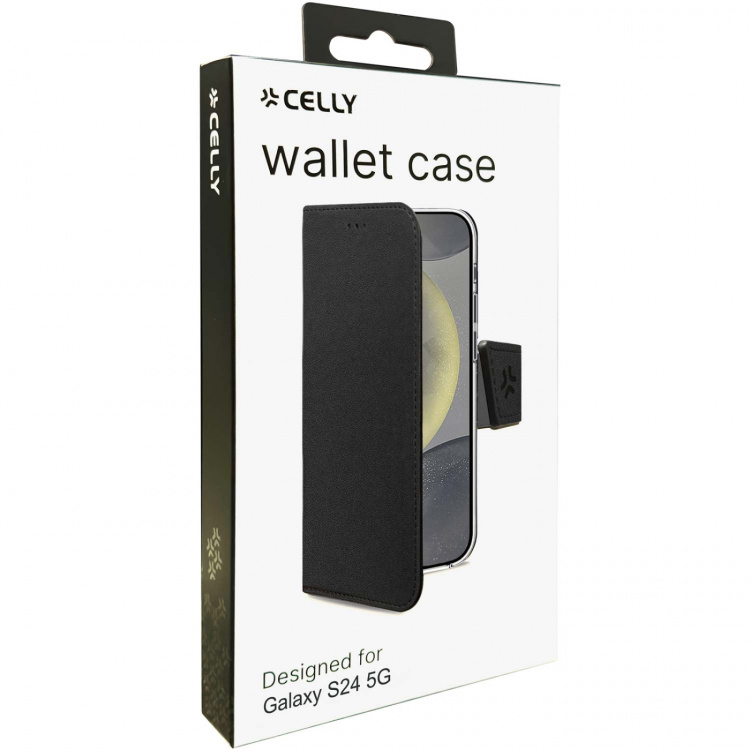 Celly Wally Wallet Case Galaxy S24 5G Svart Celly Wally Wallet Case Galaxy S24 5G Svart
