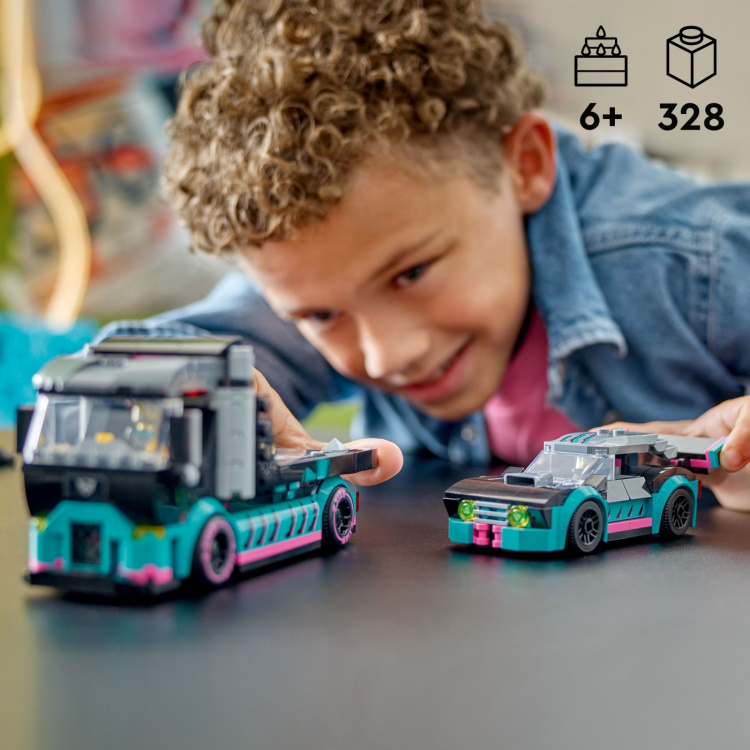 LEGO City Great Vehicles 60406 - Race Car and Car Carrier Truck