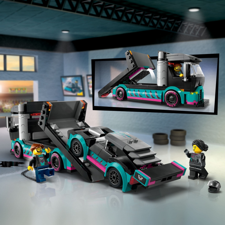 LEGO City Great Vehicles 60406 - Race Car and Car Carrier Truck