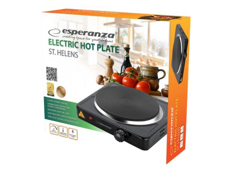 Esperanza Elvärmeplatta Svart