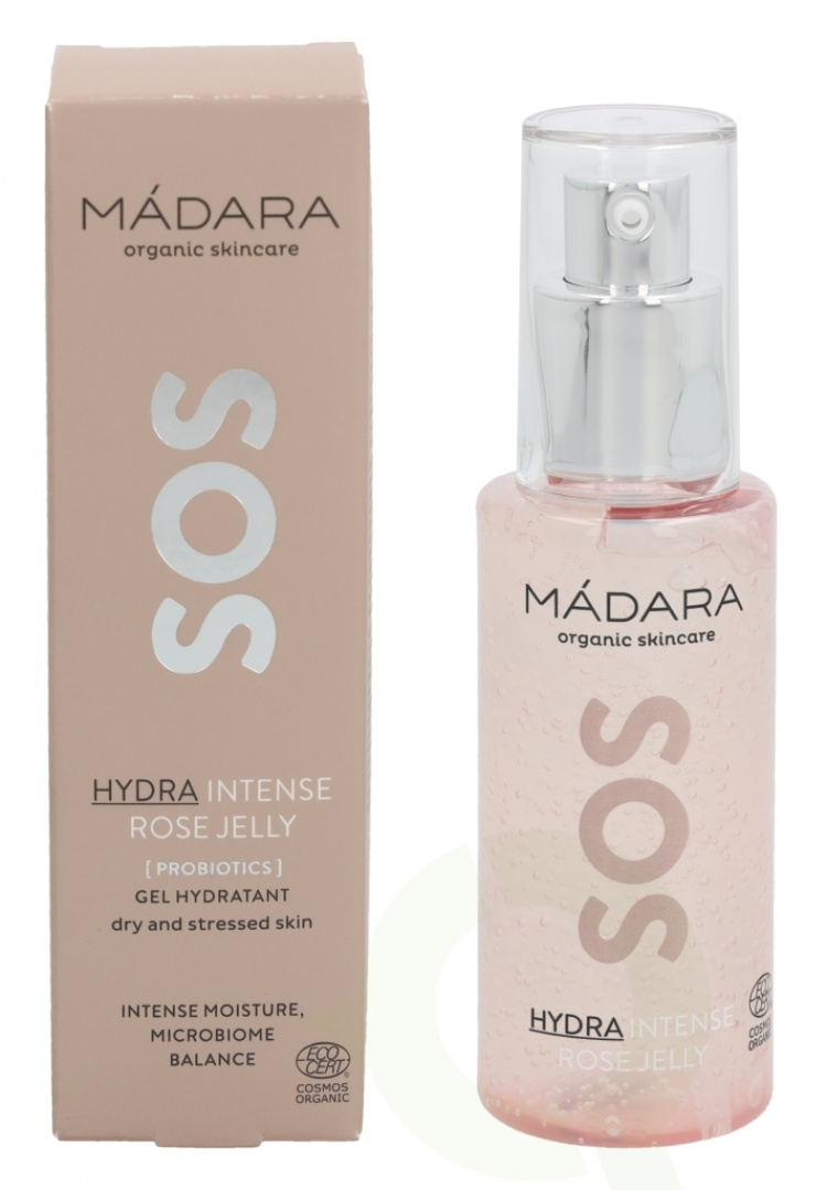 Madara SOS Hydra Intense Rose Jelly 75 ml Gel Hydratant Dry And Stressed Skin