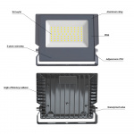 Forever Light ASPIRE - LED Floodlight, 30W, 6000K, 3300lm, 230V