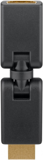 Goobay HDMI™-adapter 360°, Guldpläterad (4K @ 60 Hz) HDMI™-uttag (typ A) > HDMI™-kontakt (typ A); böjbar