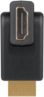 Goobay HDMI™-adapter 360°, Guldpläterad (4K @ 60 Hz) HDMI™-uttag (typ A) > HDMI™-kontakt (typ A); böjbar