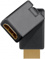 Goobay HDMI™-adapter 360°, Guldpläterad (4K @ 60 Hz) HDMI™-uttag (typ A) > HDMI™-kontakt (typ A); böjbar