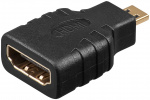 Goobay HDMI™-adapter, Guldpläterad HDMI™-uttag (typ A) > HDMI™-mikrokontakt (typ D) Goobay HDMI™-adapter, Guldpläterad HDMI™-uttag (typ A) > HDMI™-mikrokontakt (typ D)