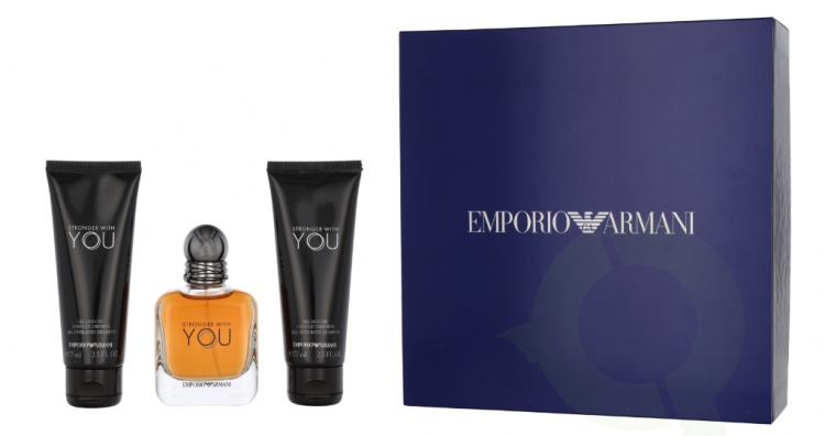 Armani Stronger With You Giftset 200 ml Edt Spray 50ml/2x Shower Gel 75ml