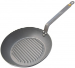 De Buyer Mineral B Element -stekpanna med grillränder, kolstål, 26 cm