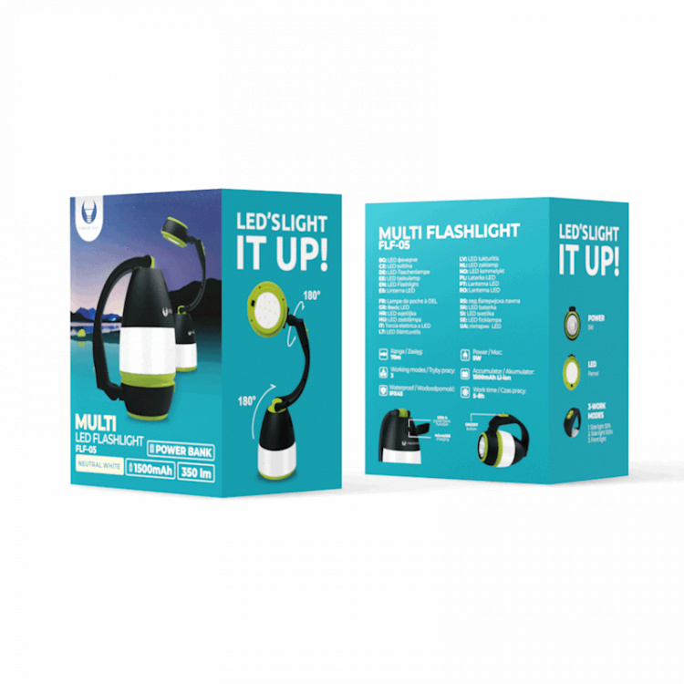 Forever Light MULTI - LED Flashlight with 6 Lighting Modes + Built-in 1500mAh Powerbank Forever Light MULTI - LED Flashlight with 6 Lighting Modes + Built-in 1500mAh Powerbank