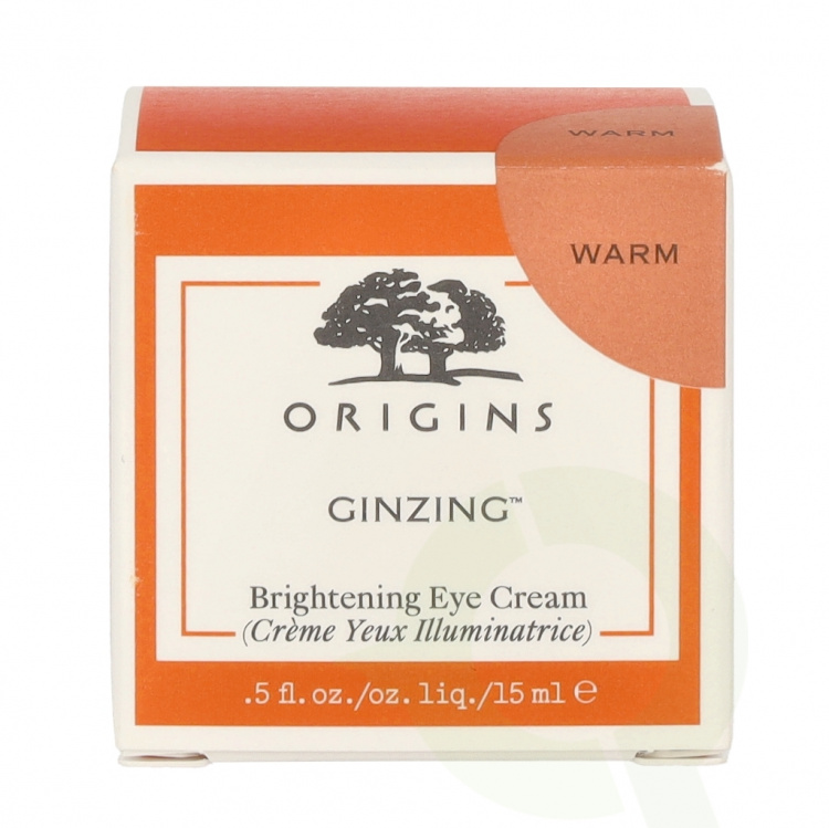 Origins Ginzing Brightening Eye Cream 15 ml With Caffeine And Ginseng - Warm