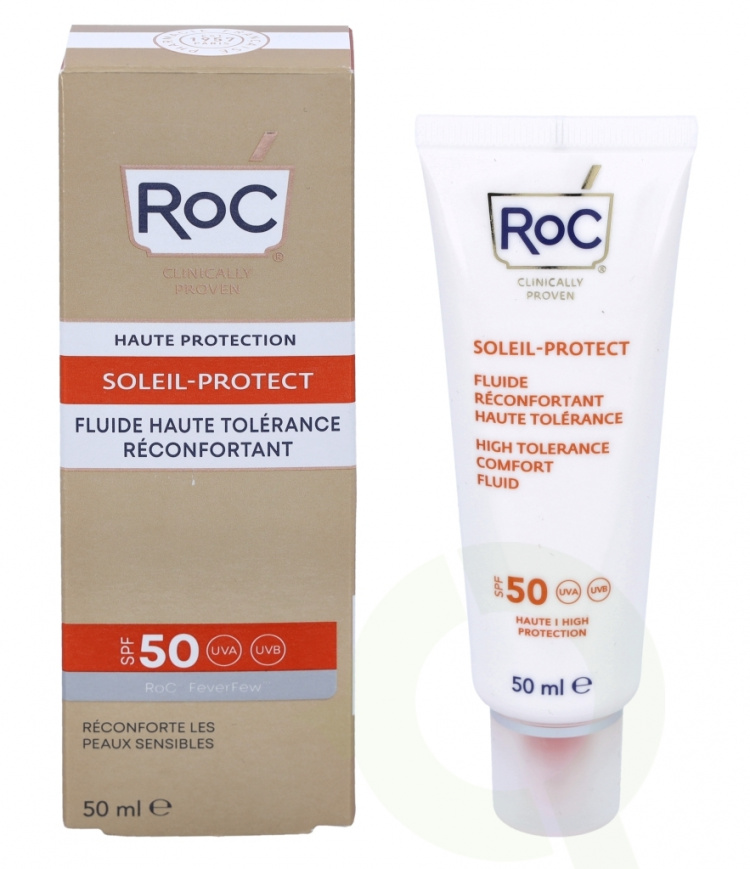 ROC Soleil-Protect High Tolerance Fluid SPF50+ 50 ml Comforts Sensitive Skin