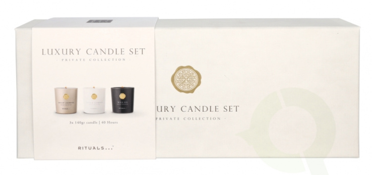 Rituals Private Collection Scented Mini Candles Set - Black 420 g Wild Fig Scented Candle 140gr/Sweet Jasmine Scented Candle 140gr/ Savage Garden Scented Candle 140gr