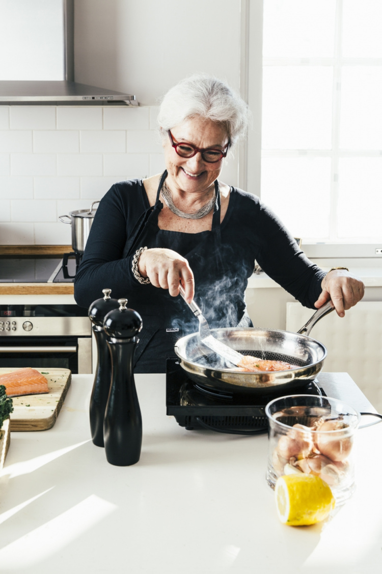 Heirol Pro Steelsafe -stekpanna, rostfritt stål + non-stick-beläggning, 28 cm