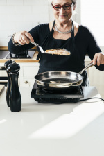 Heirol Pro Steelsafe -stekpanna, rostfritt stål + non-stick-beläggning, 28 cm