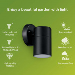 Philips Kylis Väggarmatur Downlight (GU10-sockel) IP44 Rostfritt stål Svart