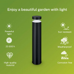 Philips Laven LED-pollare Rostfritt stål Svart IP44 Varmit 6W 600lm Philips Laven LED-pollare Rostfritt stål Svart IP44 Varmit 6W 600lm