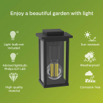 Philips Mirth Väggarmatur (E27-sockel) IP44 Aluminium/Glas Svart