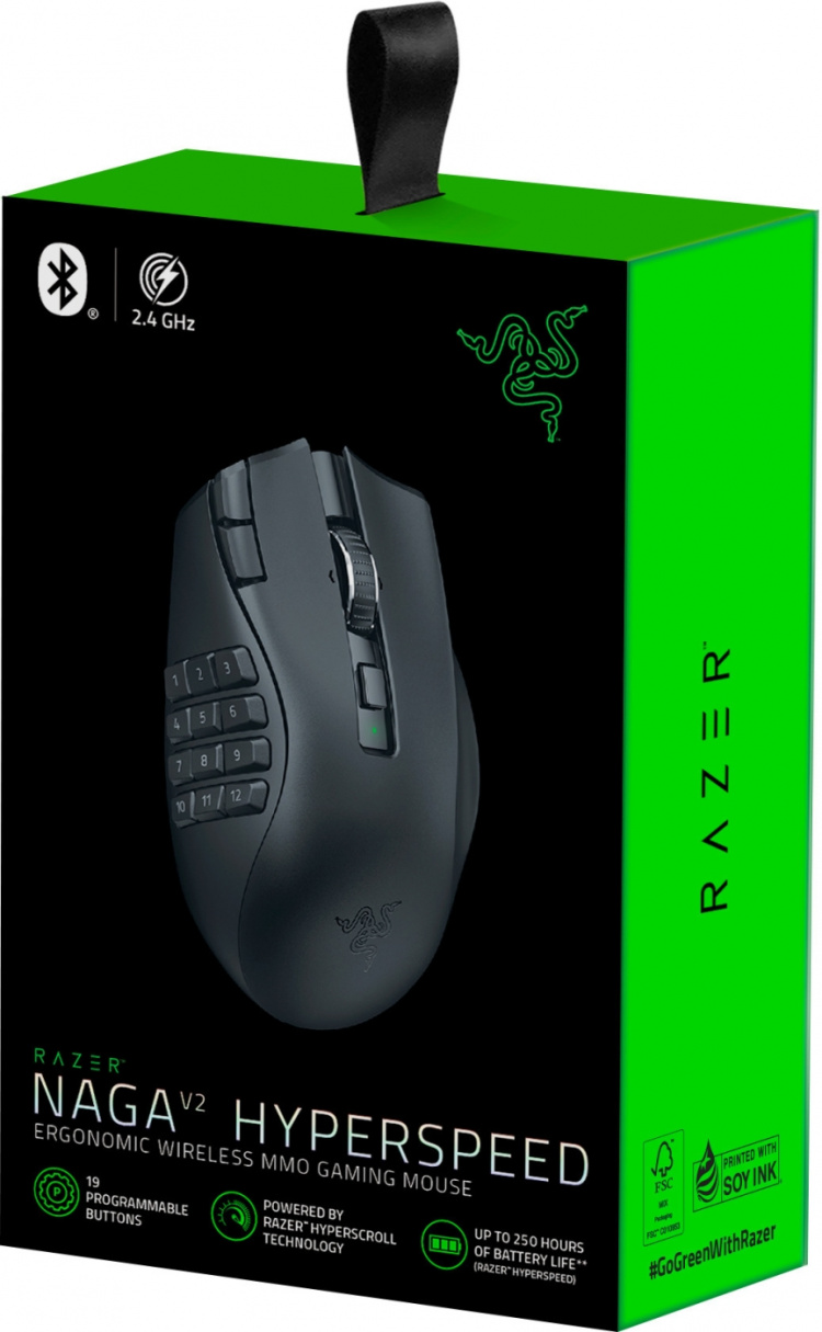 Razer Naga V2 Hyperspeed trådlös spelmus