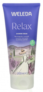 Weleda Aroma Relax Shower Cream 200 ml Comforting Creamy Body Wash, Lavender + Bergamot + Vetiver