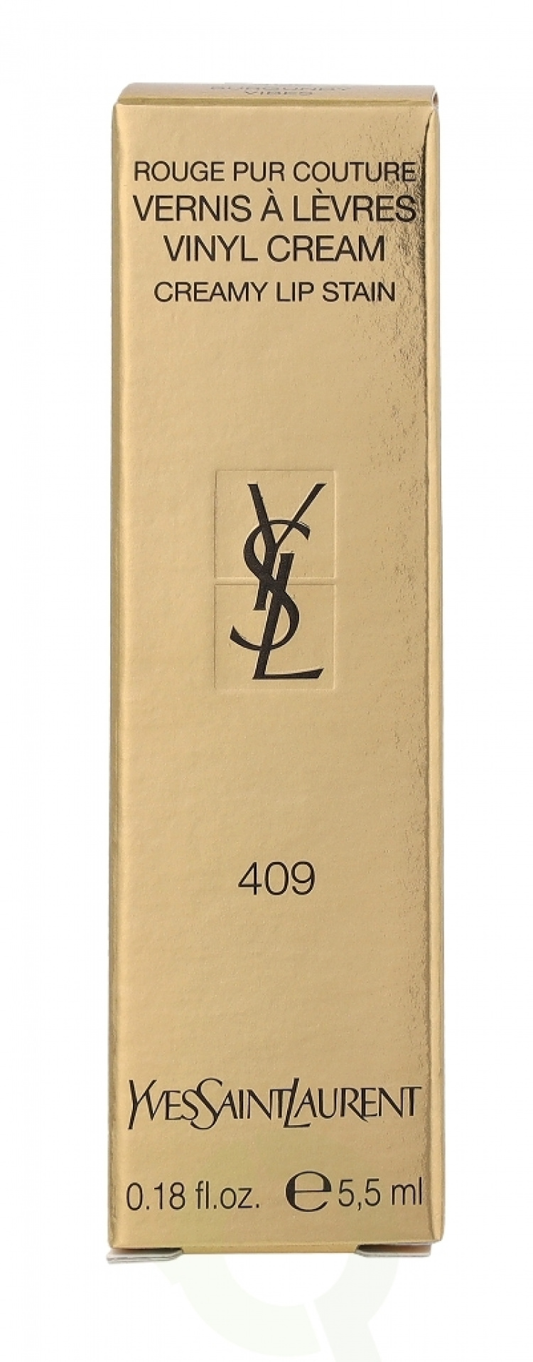 Yves Saint Laurent YSL Rouge Pur Couture Vernis A Levres Vinyl Creamy Lip Stain 5.5 ml #409 Burgundy Vibes