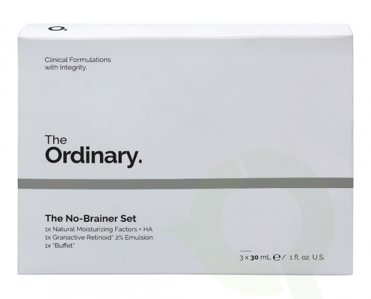 The Ordinary No Brainer Set 90 ml Natural Moisturizing Factor + HA 30ml/Emulsion 30ml/ Buffet 30ml