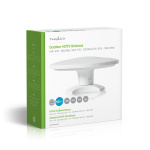 Nedis Outdoor HDTV Antenna | Active | Connector type: F-connector | FM / UHF / VHF | Reception range: 0-50 km | LTE700 | Gain: 28 dB | White