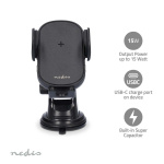 Nedis Wireless Car Charger | 7.5 / 10 / 15 W | 1.5 / 1.67 / 2 A | 1.00 m | FOD / Over Current / Over Voltage / Overheat Protection | USB Type-C™ | Including cable Nedis Wireless Car Charger | 7.5 / 10 / 15 W | 1.5 / 1.67 / 2 A | 1.00 m | FOD / Over Current / Over Voltage / Overheat Protection | USB Type-C™ | Including cable