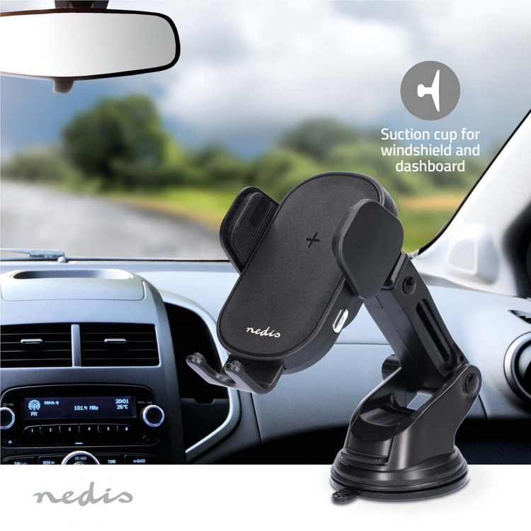 Nedis Wireless Car Charger | 7.5 / 10 / 15 W | 1.5 / 1.67 / 2 A | 1.00 m | FOD / Over Current / Over Voltage / Overheat Protection | USB Type-C™ | Including cable Nedis Wireless Car Charger | 7.5 / 10 / 15 W | 1.5 / 1.67 / 2 A | 1.00 m | FOD / Over Current / Over Voltage / Overheat Protection | USB Type-C™ | Including cable