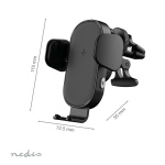 Nedis Wireless Car Charger | 7.5 / 10 / 15 W | 1.5 / 1.67 / 2 A | 1.00 m | FOD / Over Current / Over Voltage / Overheat Protection | USB Type-C™ | Including cable Nedis Wireless Car Charger | 7.5 / 10 / 15 W | 1.5 / 1.67 / 2 A | 1.00 m | FOD / Over Current / Over Voltage / Overheat Protection | USB Type-C™ | Including cable