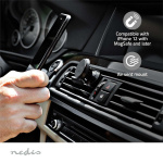Nedis Wireless Car Charger | 7.5 / 10 / 15 W | 1.5 / 1.67 / 2 A | 1.00 m | FOD / Over Current / Over Voltage / Overheat Protection | USB Type-C™ | Including cable