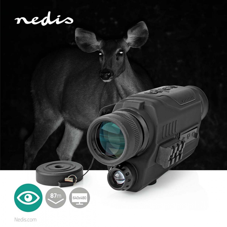 Nedis Monocular | Magnification: 5 x | Objective lens diameter: 32 mm | Field of view: 87 m | Night vision | Travel bag included