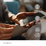 Nedis Powerbank | 30000 mAh | 1.5 / 2.0 / 3.0 A | Number of outputs: 2 | Output connection: 1x USB-A / 1x USB-C™ | Input connection: 1x Micro USB / 1x USB-C™ | PD3.0 20W | Lithium-Polymer