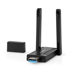 Nedis Network Dongle | Wi-Fi | AC1200 | 2.4/5 GHz (Dual Band) | USB3.0 | Wi-Fi speed total: 1200 Mbps | Windows 10 / Windows 11 / Windows 8 Nedis Network Dongle | Wi-Fi | AC1200 | 2.4/5 GHz (Dual Band) | USB3.0 | Wi-Fi speed total: 1200 Mbps | Windows 10 / Windows 11 / Windows 8